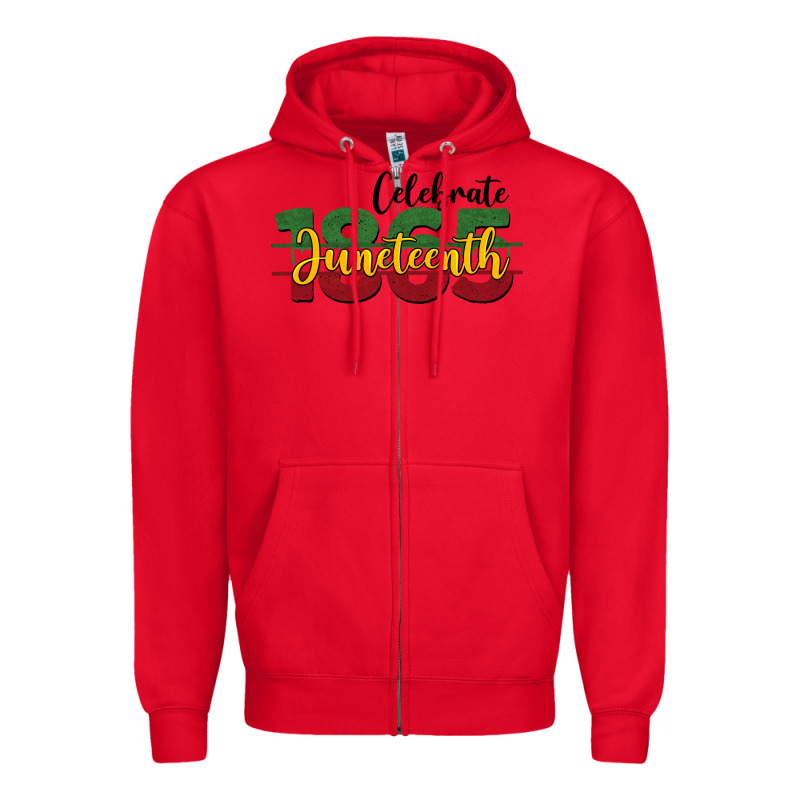 Celebrate Juneteenth1865 Zipper Hoodie by BarkalooDesign | Teevron