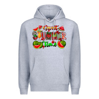 Heather Grey summer time Premium Hoodie - CowhideDigitalArt