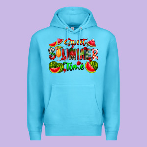 Summer Time Premium Hoodie Designed By Cowhidedigitalart