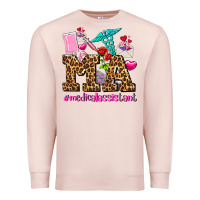 Pale Pink valentines day m a medical assistant Premium Sweatshirt - AdoDesignShop