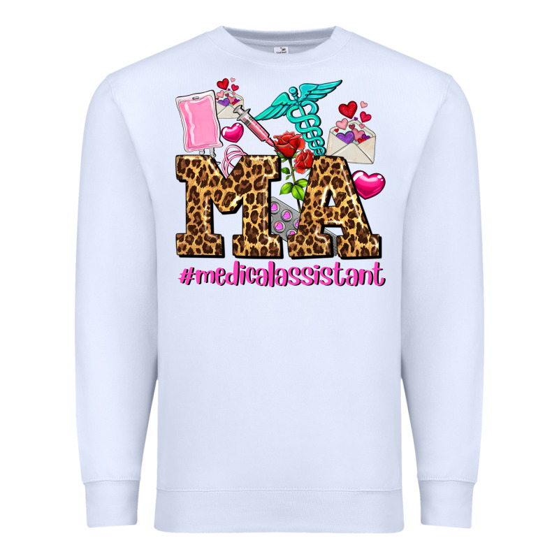 Valentines Day M A Medical Assistant Premium Sweatshirt by AdoDesignShop | Teevron
