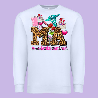 Valentines Day M A Medical Assistant Premium Sweatshirt Designed By Adodesignshop