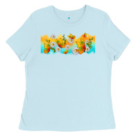 Baby Blue butterflies summer Ladies Tee - TumblerDesignByShophia