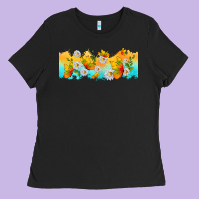 Butterflies Summer Ladies Tee Designed By Tumblerdesignbyshophia