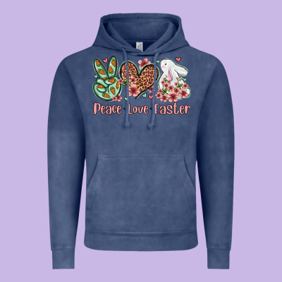 Easter Day Peace Love Easter Vintage Hoodie Designed By Oliviacreatesart