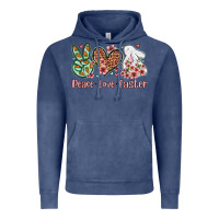 Vintage Denim Easter Day Peace love Easter Vintage Hoodie - OliviaCreatesArt