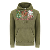 Vintage Olive Easter Day Peace love Easter Vintage Hoodie - OliviaCreatesArt