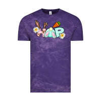 Cloud Purple Hop bunny Easter Day Vintage Tee - CowGirlArtShop