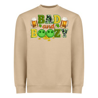 Mushroom bad and boozy wıth beer and coins Heavyweight Sweatshirt - Artiststas