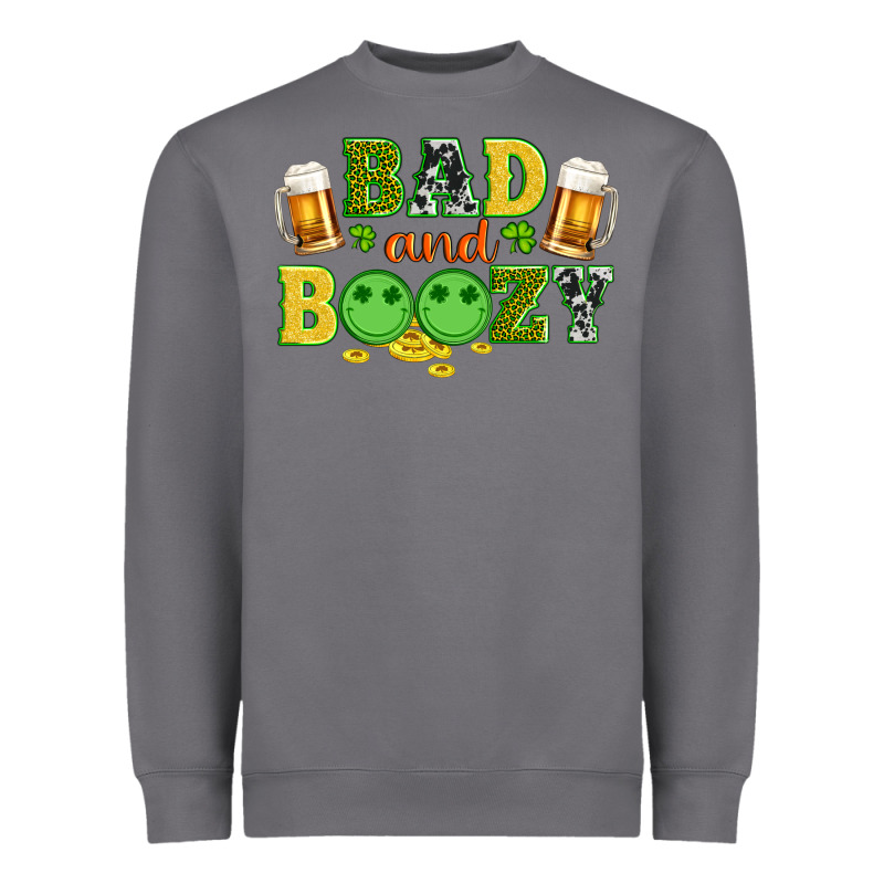 Bad And Boozy Wıth Beer And Coins Heavyweight Sweatshirt by Artiststas | Teevron