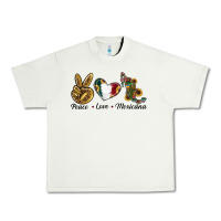 Pistachio Peace Love Mexicana Urban Heavy Tee - RanaPortraitStore
