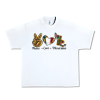 White Peace Love Mexicana Urban Heavy Tee - RanaPortraitStore