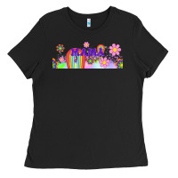 Black boho retro floral mama Ladies Tee - TumblerDesignByShophia