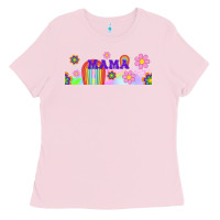 Bubblegum Pink boho retro floral mama Ladies Tee - TumblerDesignByShophia