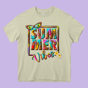 Summer Vibes Heavy Core Tee Designed By Nancycooperartshop