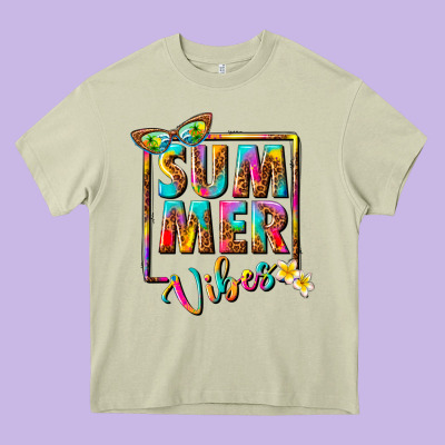 Summer Vibes Heavy Core Tee Designed By Nancycooperartshop