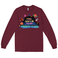 Burgundy Too cute to be neurotypical Long Sleeve Tee - FaDigitalArtStudio
