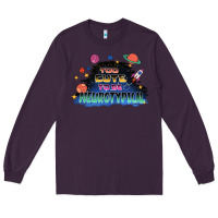 Plum Too cute to be neurotypical Long Sleeve Tee - FaDigitalArtStudio