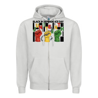 Dove Grey black independence day juneteenth Zipper Hoodie - BarkalooDesign