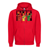 Red black independence day juneteenth Zipper Hoodie - BarkalooDesign