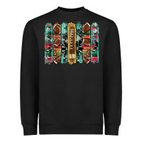 Black football serape cowhide turquoise glitter  brushstrokes Heavyweight Sweatshirt - Artiststas