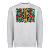 Heather Grey football serape cowhide turquoise glitter  brushstrokes Heavyweight Sweatshirt - Artiststas
