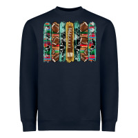 Navy football serape cowhide turquoise glitter  brushstrokes Heavyweight Sweatshirt - Artiststas