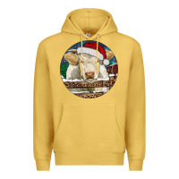 Antique Gold Charolais Cow Christmas Premium Hoodie - RanaPortraitStore