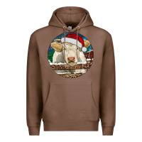 Chestnut Charolais Cow Christmas Premium Hoodie - RanaPortraitStore