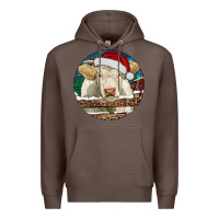 Coffee Charolais Cow Christmas Premium Hoodie - RanaPortraitStore