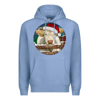 Colony Blue Charolais Cow Christmas Premium Hoodie - RanaPortraitStore