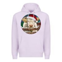 Lilac Charolais Cow Christmas Premium Hoodie - RanaPortraitStore