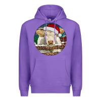 Purple Charolais Cow Christmas Premium Hoodie - RanaPortraitStore
