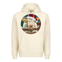 Sandshell Charolais Cow Christmas Premium Hoodie - RanaPortraitStore