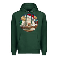 Sports Green Charolais Cow Christmas Premium Hoodie - RanaPortraitStore