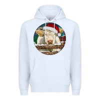 White Charolais Cow Christmas Premium Hoodie - RanaPortraitStore