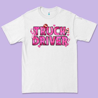 Breast Cancer Truck Driver Premium Tee Designed By Texasbilliewilder