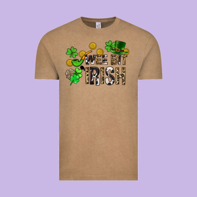 Wee Bit O' Irish St. Patrick's Vintage Tee Designed By Cowgirlartshop