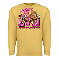 Antique Gold valentines day lvn licensed vocational nurse Premium Sweatshirt - AdoDesignShop