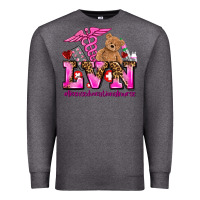 Charcoal Heather valentines day lvn licensed vocational nurse Premium Sweatshirt - AdoDesignShop