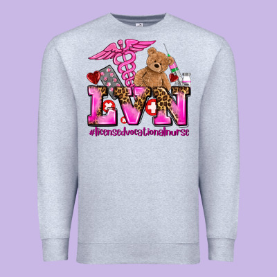 Valentines Day Lvn Licensed Vocational Nurse Premium Sweatshirt Designed By Adodesignshop