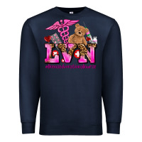 Navy valentines day lvn licensed vocational nurse Premium Sweatshirt - AdoDesignShop