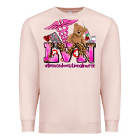 Pale Pink valentines day lvn licensed vocational nurse Premium Sweatshirt - AdoDesignShop