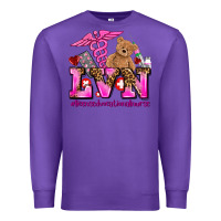 Purple valentines day lvn licensed vocational nurse Premium Sweatshirt - AdoDesignShop