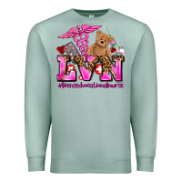 Seafoam valentines day lvn licensed vocational nurse Premium Sweatshirt - AdoDesignShop