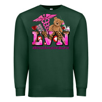Sports Green valentines day lvn licensed vocational nurse Premium Sweatshirt - AdoDesignShop