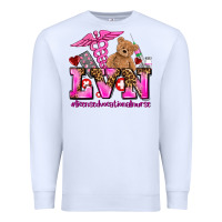 White valentines day lvn licensed vocational nurse Premium Sweatshirt - AdoDesignShop