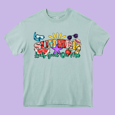 Summer Looks Good On Me Heavy Core Tee Designed By Nancycooperartshop