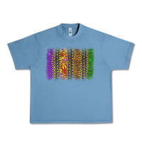 Pebble Blue mardi gras brushstroke Urban Heavy Tee - OliviaCreatesArt
