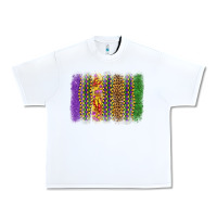 White mardi gras brushstroke Urban Heavy Tee - OliviaCreatesArt
